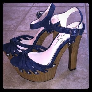 Jessica Simpson Denim Platform Heels size 7